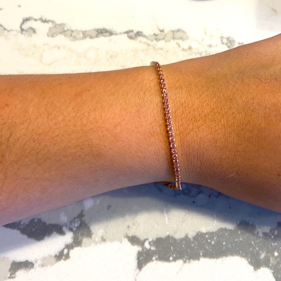 Swarovski bracelet rose gold pink stones - Picture 4 of 4